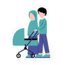 پیش‌نمایش فایل arabic-parents-with-baby-stroller-10991465 از پک والد با کالسکه نوزاد