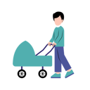 پیش‌نمایش فایل dad-with-baby-stroller-10991463 از پک والد با کالسکه نوزاد