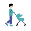 پیش‌نمایش فایل man-with-baby-stroller-10991470 از پک والد با کالسکه نوزاد