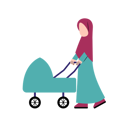 پیش‌نمایش فایل muslim-mother-with-baby-stroller-10991473 از پک والد با کالسکه نوزاد