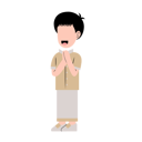 پیش‌نمایش فایل arabic-boy-with-eid-greeting-10991503 از پک کودک مسلمان با ژست تبریک عید