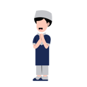 پیش‌نمایش فایل boy-with-eid-greeting-10991502 از پک کودک مسلمان با ژست تبریک عید