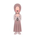 پیش‌نمایش فایل girl-with-eid-greeting-10991525 از پک کودک مسلمان با ژست تبریک عید