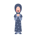 پیش‌نمایش فایل girl-with-eid-greeting-gesture-10991524 از پک کودک مسلمان با ژست تبریک عید