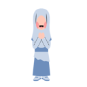 پیش‌نمایش فایل hijab-girl-with-eid-greeting-gesture-10991526 از پک کودک مسلمان با ژست تبریک عید