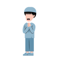 پیش‌نمایش فایل islamic-boy-with-eid-greeting-10991504 از پک کودک مسلمان با ژست تبریک عید