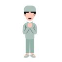 پیش‌نمایش فایل islamic-boy-with-eid-greeting-gesture-10991507 از پک کودک مسلمان با ژست تبریک عید