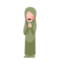 پیش‌نمایش فایل islamic-girl-with-eid-greeting-gesture-10991516 از پک کودک مسلمان با ژست تبریک عید
