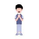پیش‌نمایش فایل man-with-eid-greeting-gesture-10991513 از پک کودک مسلمان با ژست تبریک عید