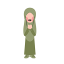 پیش‌نمایش فایل muslim-woman-with-eid-greeting-gesture-10991521 از پک کودک مسلمان با ژست تبریک عید