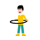 پیش‌نمایش فایل boy-playing-with-hula-hoop-11899979 از پک کودک در حال ورزش