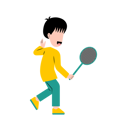 پیش‌نمایش فایل boy-plays-badminton-game-11899986 از پک کودک در حال ورزش