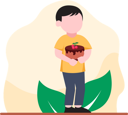 پیش‌نمایش فایل boy-holding-cake-8808095 از پک روز جهانی شکلات