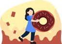 پیش‌نمایش فایل girl-holding-donut-8808113 از پک روز جهانی شکلات
