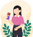 پیش‌نمایش فایل girl-eating-chocolate-8808167 از پک روز جهانی شکلات