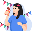 پیش‌نمایش فایل woman-eating-chocolate-8808477 از پک روز جهانی شکلات