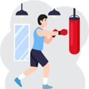 پیش‌نمایش فایل fighter-doing-training-8905787 از پک ورزش و ورزش