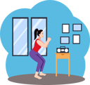 پیش‌نمایش فایل girl-doing-daily-workout-8905780 از پک ورزش و ورزش