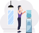 پیش‌نمایش فایل girl-drinking-water-after-workout-8905783 از پک ورزش و ورزش