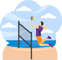 پیش‌نمایش فایل man-playing-volleyball-8908552 از پک ورزش و ورزش