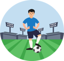 پیش‌نمایش فایل soccer-player-8908444 از پک ورزش و ورزش