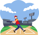 پیش‌نمایش فایل baseball-player-practicing-with-bat-8906392 از پک ورزش و ورزش