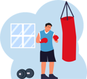 پیش‌نمایش فایل fighter-doing-training-8906396 از پک ورزش و ورزش