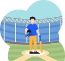 پیش‌نمایش فایل baseball-player-8905832 از پک ورزش و ورزش