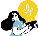 پیش‌نمایش فایل girl-with-business-idea-9375685 از پک کسب و کار
