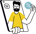 پیش‌نمایش فایل man-doing-online-discount-shopping-9375712 از پک کسب و کار