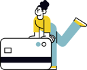 پیش‌نمایش فایل woman-doing-cashless-payment-via-card-9375688 از پک کسب و کار