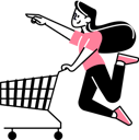 پیش‌نمایش فایل woman-with-shopping-trolley-9862192 از پک تجارت الکترونیک و خرید
