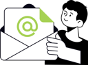 پیش‌نمایش فایل man-doing-email-marketing-and-newsletter-9874589 از پک کسب و کار