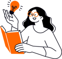 پیش‌نمایش فایل girl-getting-idea-from-book-10071069 از پک آموزش