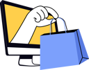پیش‌نمایش فایل man-making-online-purchases-12803505 از پک خرید و تجارت الکترونیک
