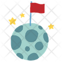 پیش‌نمایش فایل planet-with-flag-9606455 از پک فضانورد بامزه و فضا