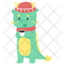 پیش‌نمایش فایل chinese-dragon-character-drinking-coffee-10691462 از پک شخصیت‌های اژدهای چینی لیتتل