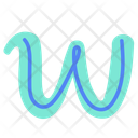 پیش‌نمایش فایل cute-letter-w-flat-illustration-10641158 از پک الفبا بامزه و المان‌های عدد
