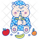 پیش‌نمایش فایل cute-bear-eating-fruit-10647615 از پک شخصیت خرس و روتین روزمره