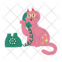 پیش‌نمایش فایل cat-calling-telephone-cartoon-clipart-10692267 از پک شخصیت‌های گربه با فعالیت‌های روزمره