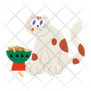 پیش‌نمایش فایل cat-eating-cat-food-cartoon-clipart-10692271 از پک شخصیت‌های گربه با فعالیت‌های روزمره