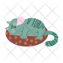 پیش‌نمایش فایل cat-sleeping-cartoon-clipart-10692282 از پک شخصیت‌های گربه با فعالیت‌های روزمره