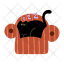 پیش‌نمایش فایل cat-sleeping-on-couch-cartoon-clipart-10692283 از پک شخصیت‌های گربه با فعالیت‌های روزمره