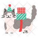 پیش‌نمایش فایل cute-cat-carrying-gift-boxes-10790043 از پک مهمانی سال نو گربه‌ها