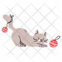 پیش‌نمایش فایل cute-cat-playing-christmas-balls-10790050 از پک مهمانی سال نو گربه‌ها