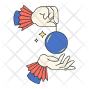 پیش‌نمایش فایل floating-crystal-ball-trick-line-filled-illustration-10947954 از پک المان‌های ترفند جادو