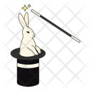 پیش‌نمایش فایل pulling-rabbit-out-of-hat-trick-line-filled-illustration-10947970 از پک المان‌های ترفند جادو