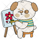 پیش‌نمایش فایل painting-10959429 از پک شخصیت سگ با روتین‌های روزمره