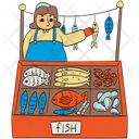 پیش‌نمایش فایل fishmonger-stall-10702545 از پک بازار ماهی