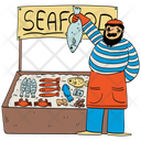 پیش‌نمایش فایل fishmonger-stall-10702546 از پک بازار ماهی